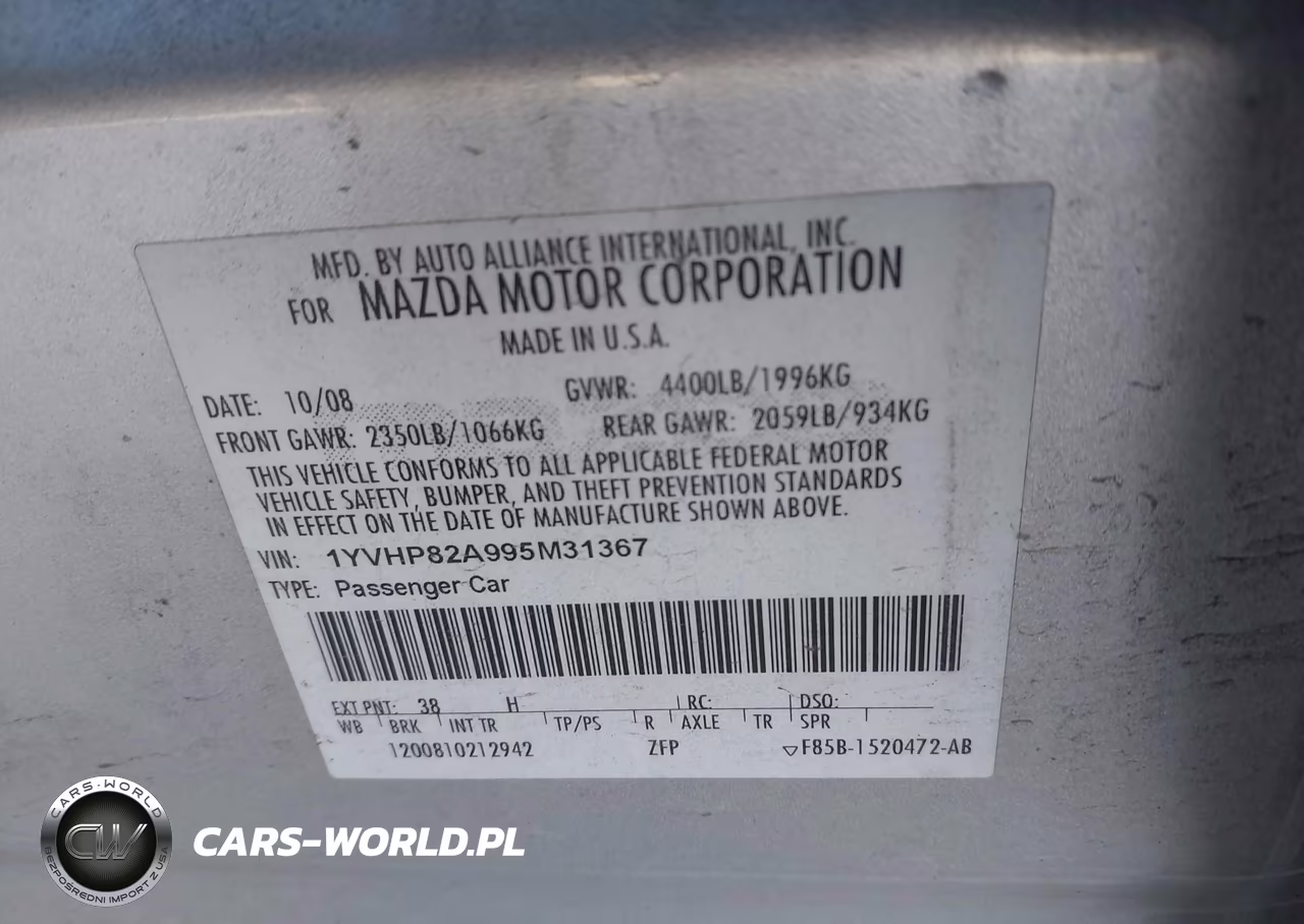 2009 Mazda Mazda6 I Touring VIN:1YVHP82A995M31367 - 9
