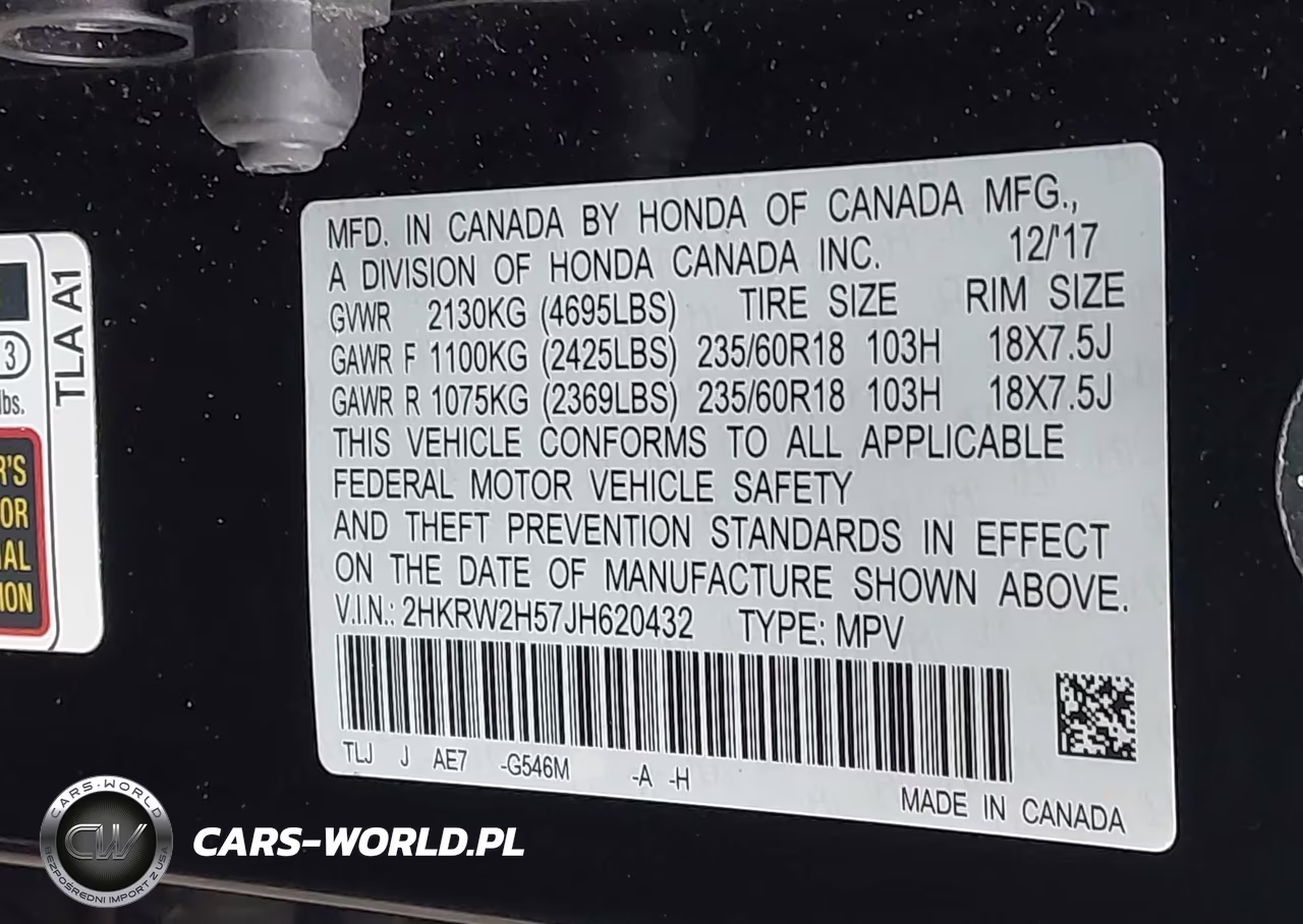 2018 Honda Cr-V Ex VIN:2HKRW2H57JH620432 - 9