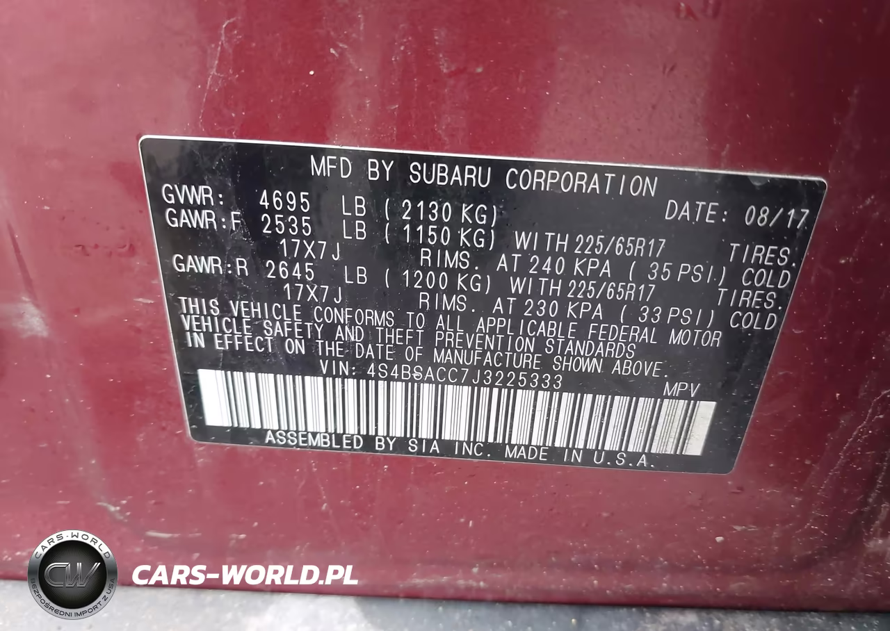 2018 Subaru Outback 2.5I Premium VIN:4S4BSACC7J3225333 - 9