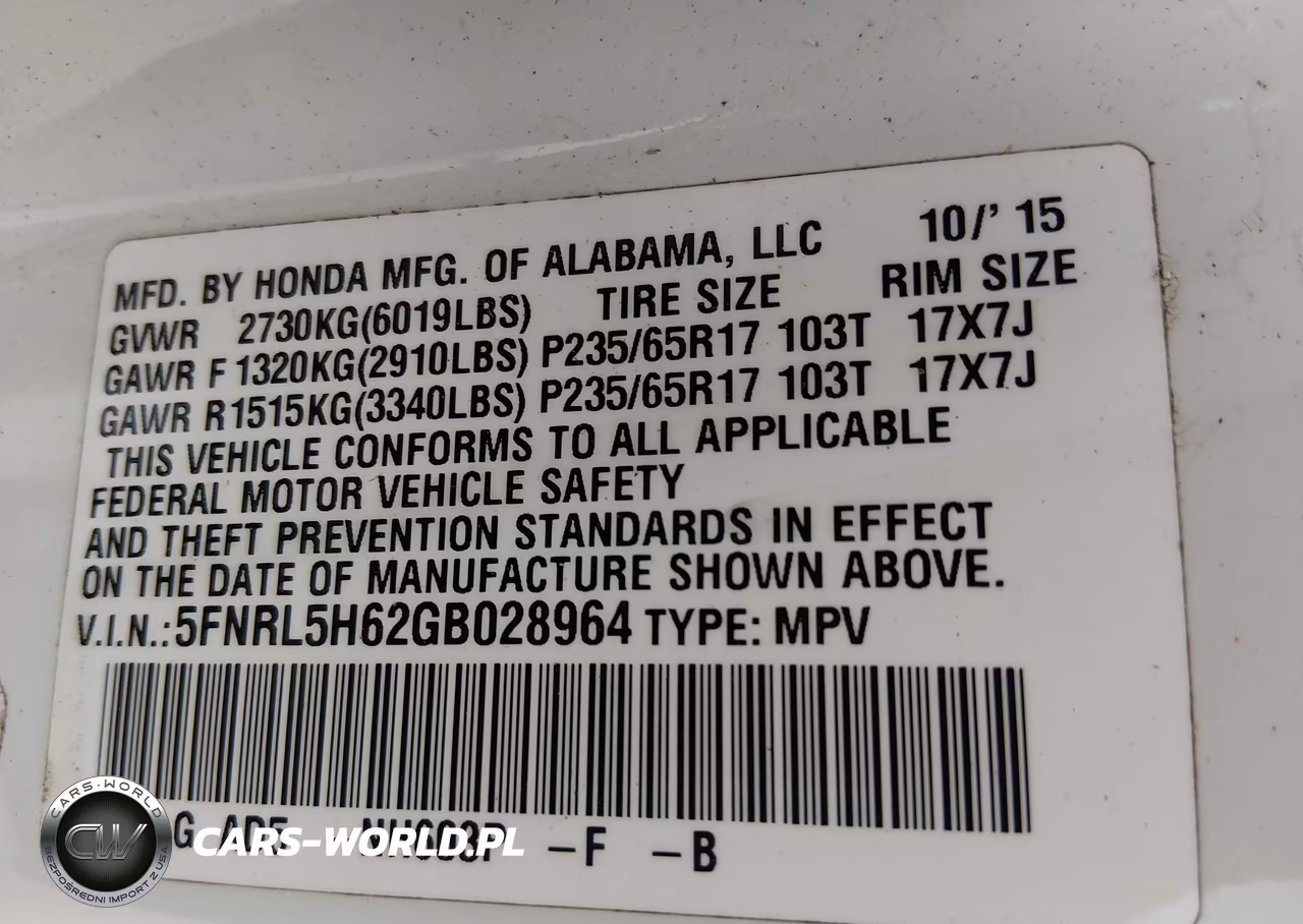 2016 Honda Odyssey Ex-L VIN:5FNRL5H62GB028964 - 9