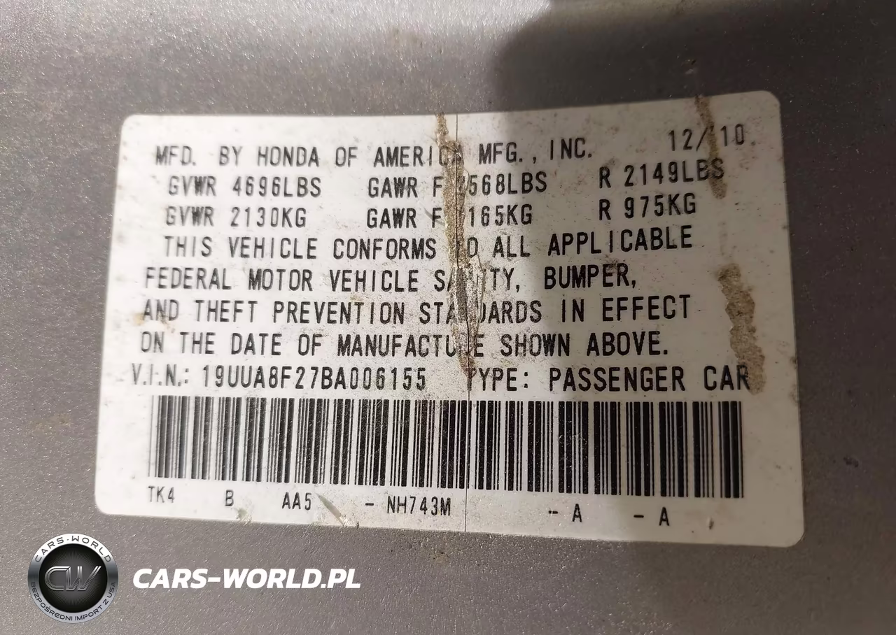 2011 Acura Tl 3.5 VIN:19UUA8F27BA006155 - 9