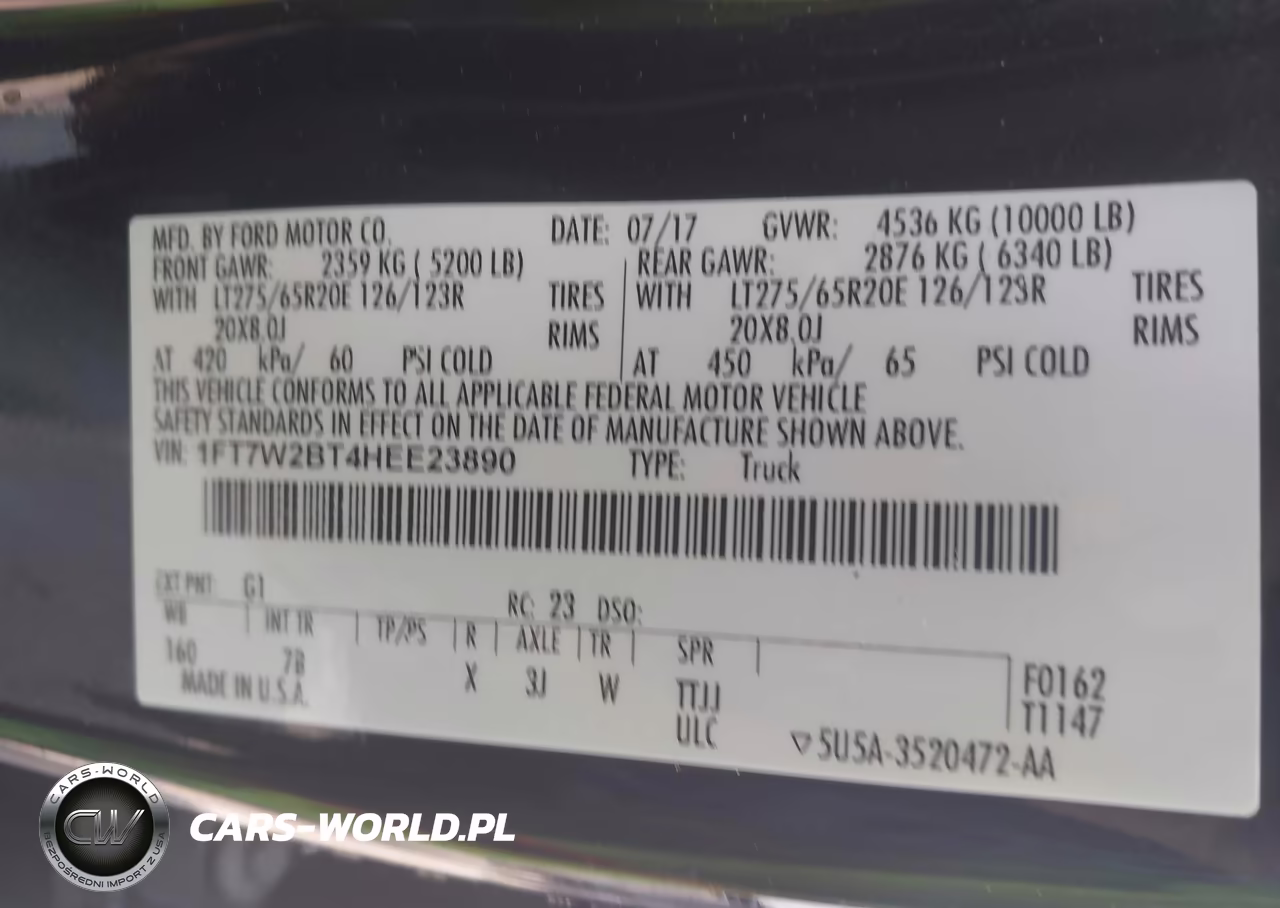 2017 Ford F-250 Platinum VIN:1FT7W2BT4HEE23890 - 8