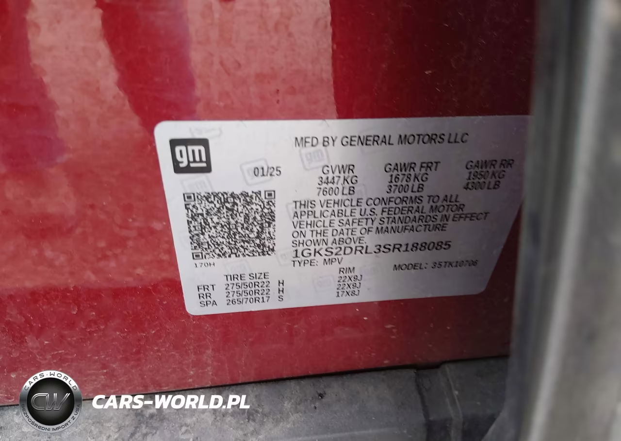 2025 GMC Yukon 4Wd Denali VIN:1GKS2DRL3SR188085 - 9