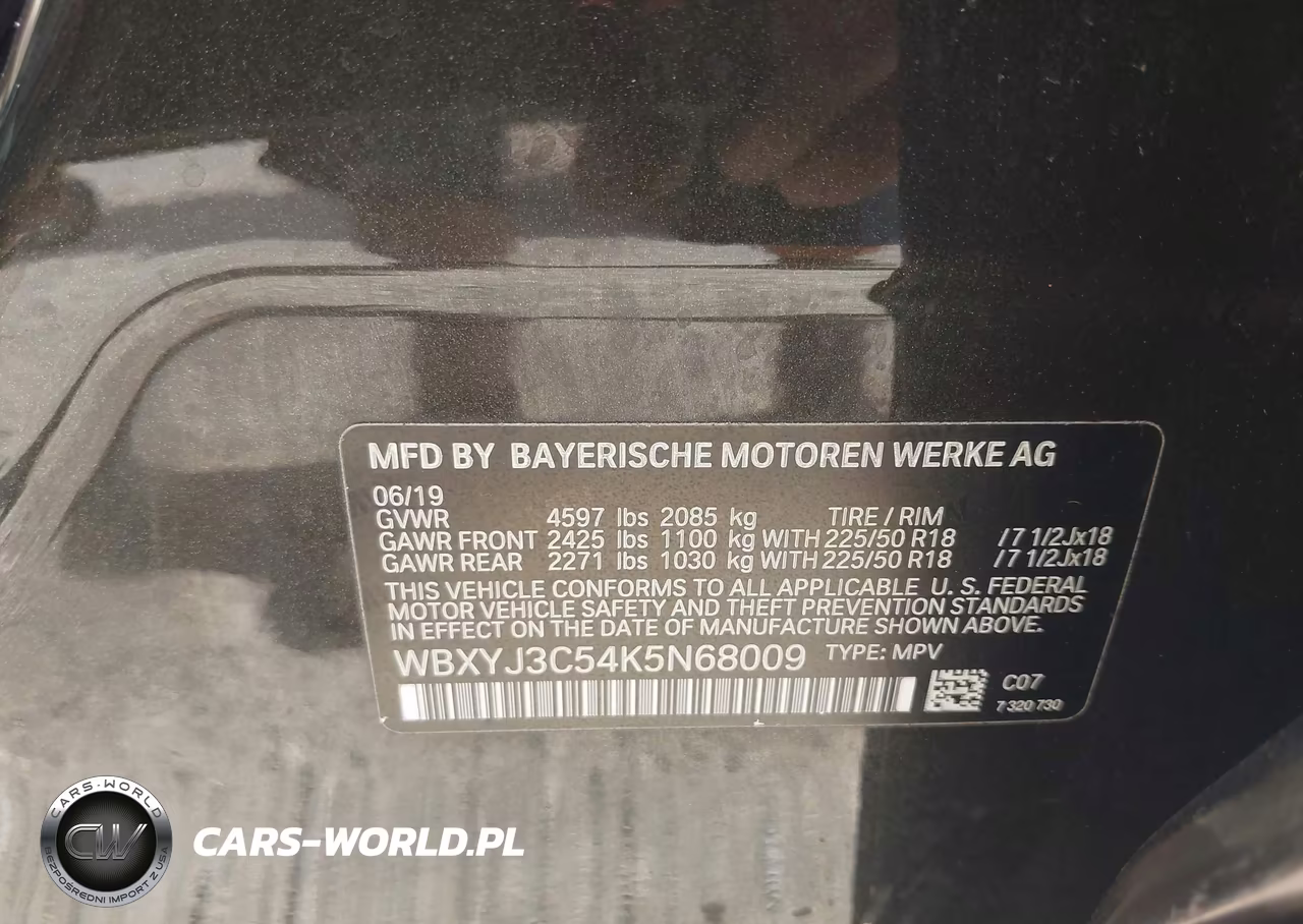 2019 BMW X2 Sdrive28I VIN:WBXYJ3C54K5N68009 - 9