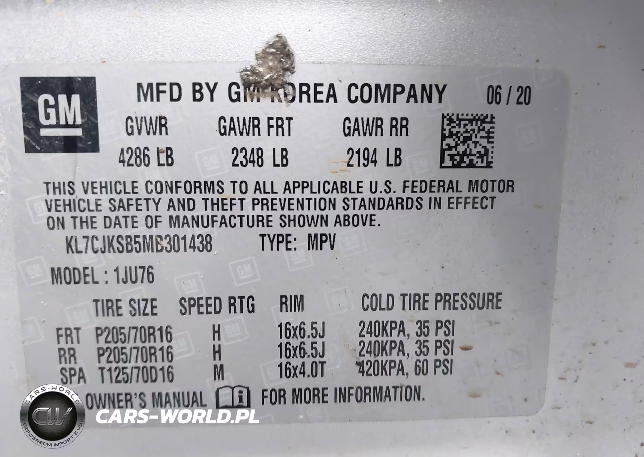2021 Chevrolet Trax Fwd Ls VIN:KL7CJKSB5MB301438 - 9