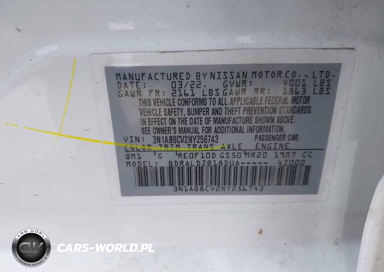 2022 Nissan Sentra Sv Xtronic Cvt VIN:3N1AB8CV2NY256743 - 9