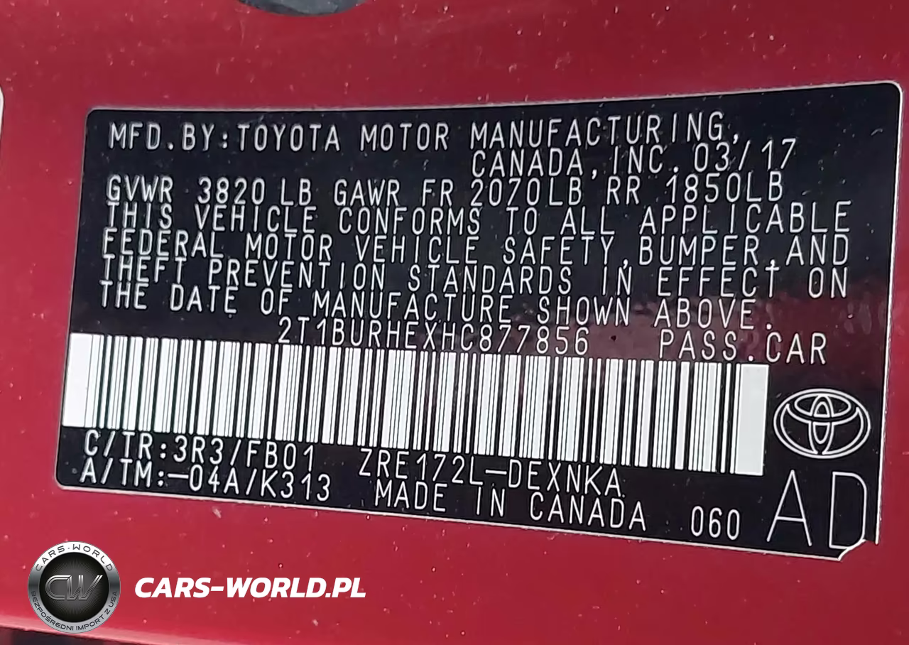 2017 Toyota Corolla Le VIN:2T1BURHEXHC877856 - 9