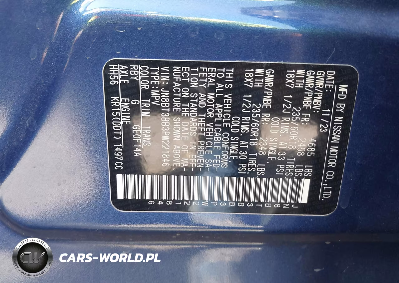 2023 Nissan Rogue Sv Intelligent Awd VIN:JN8BT3BB3PW221846 - 9