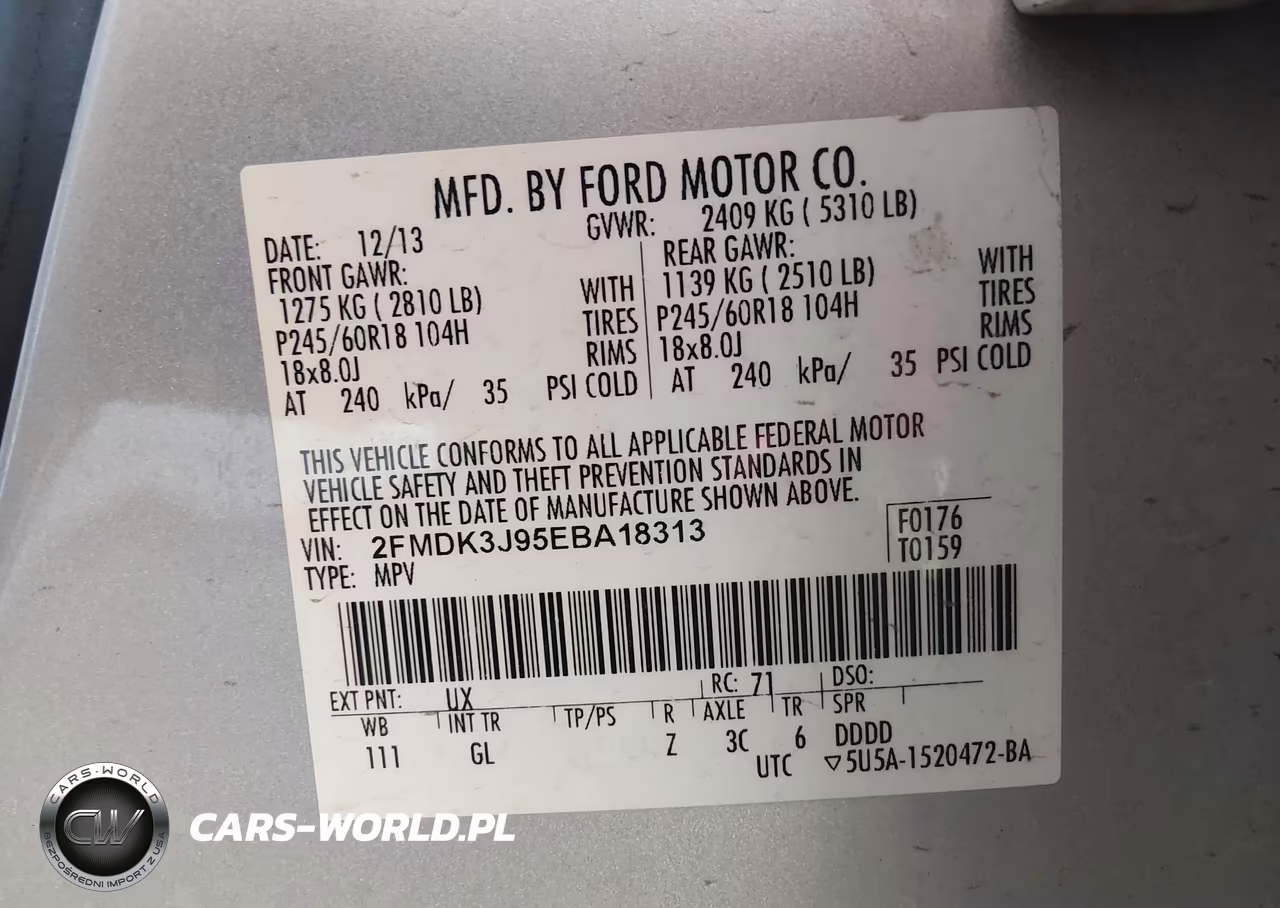 2014 Ford Edge Sel VIN:2FMDK3J95EBA18313 - 9