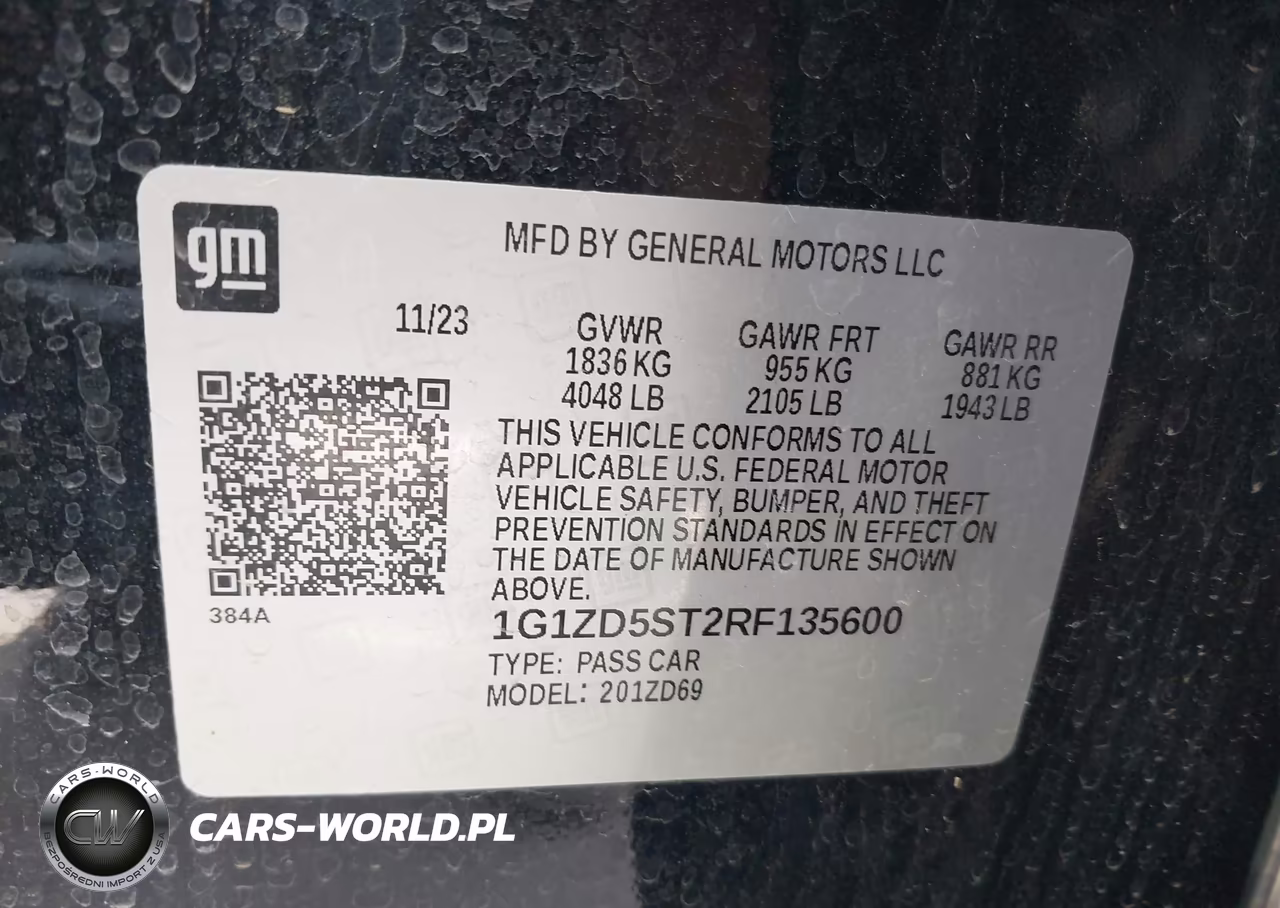 2024 Chevrolet Malibu Fwd 1Lt VIN:1G1ZD5ST2RF135600 - 9