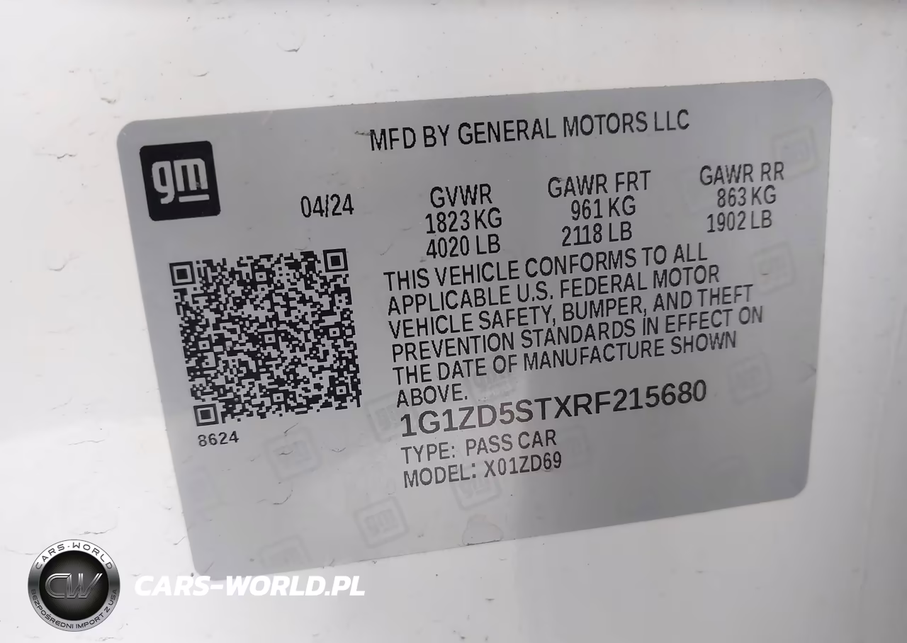 2024 Chevrolet Malibu Fwd 1Lt VIN:1G1ZD5STXRF215680 - 9