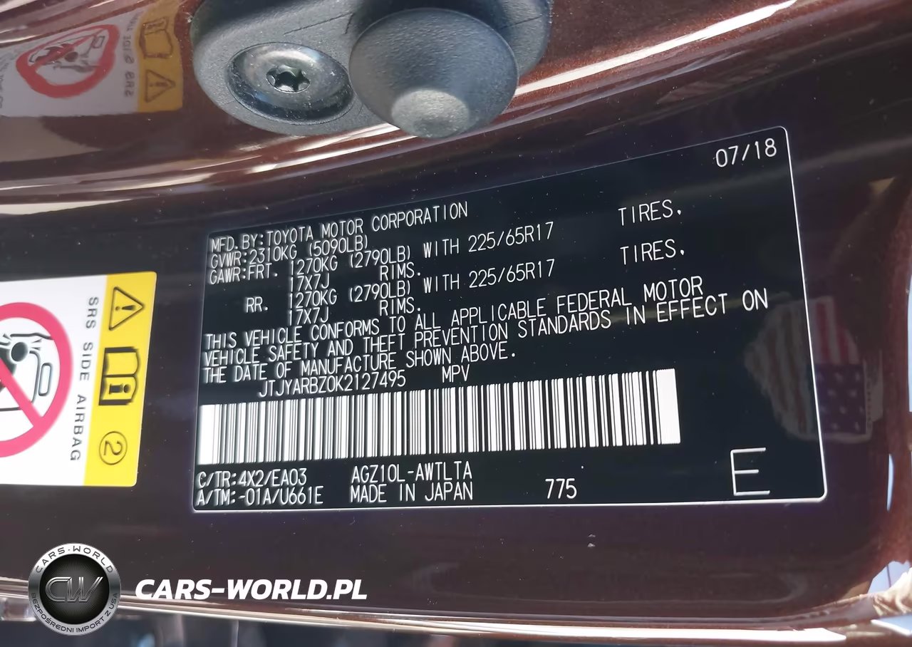 2019 Lexus Nx 300 VIN:JTJYARBZ0K2127495 - 9