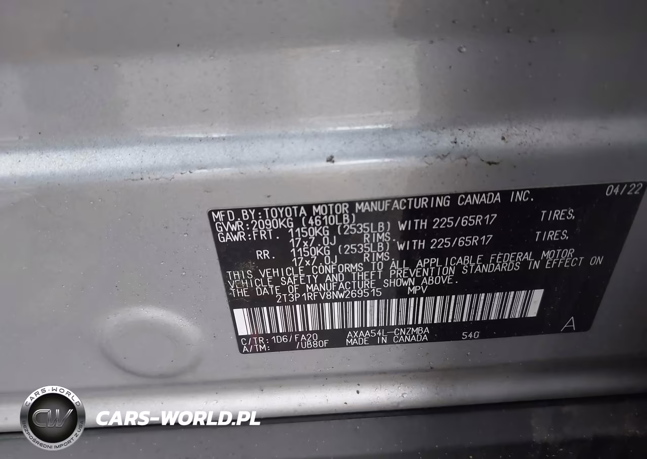 2022 Toyota Rav4 Xle VIN:2T3P1RFV8NW269515 - 9