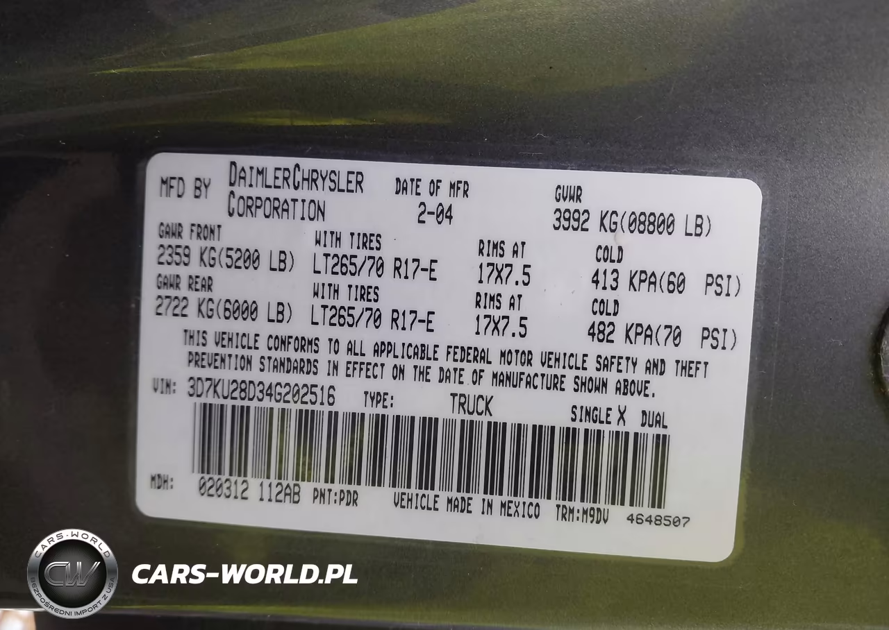 2004 Dodge Ram 2500 Slt-Laramie VIN:3D7KU28D34G202516 - 9