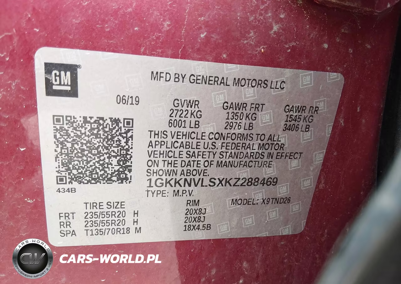 2019 GMC Acadia Slt-1 VIN:1GKKNVLSXKZ288469 - 9