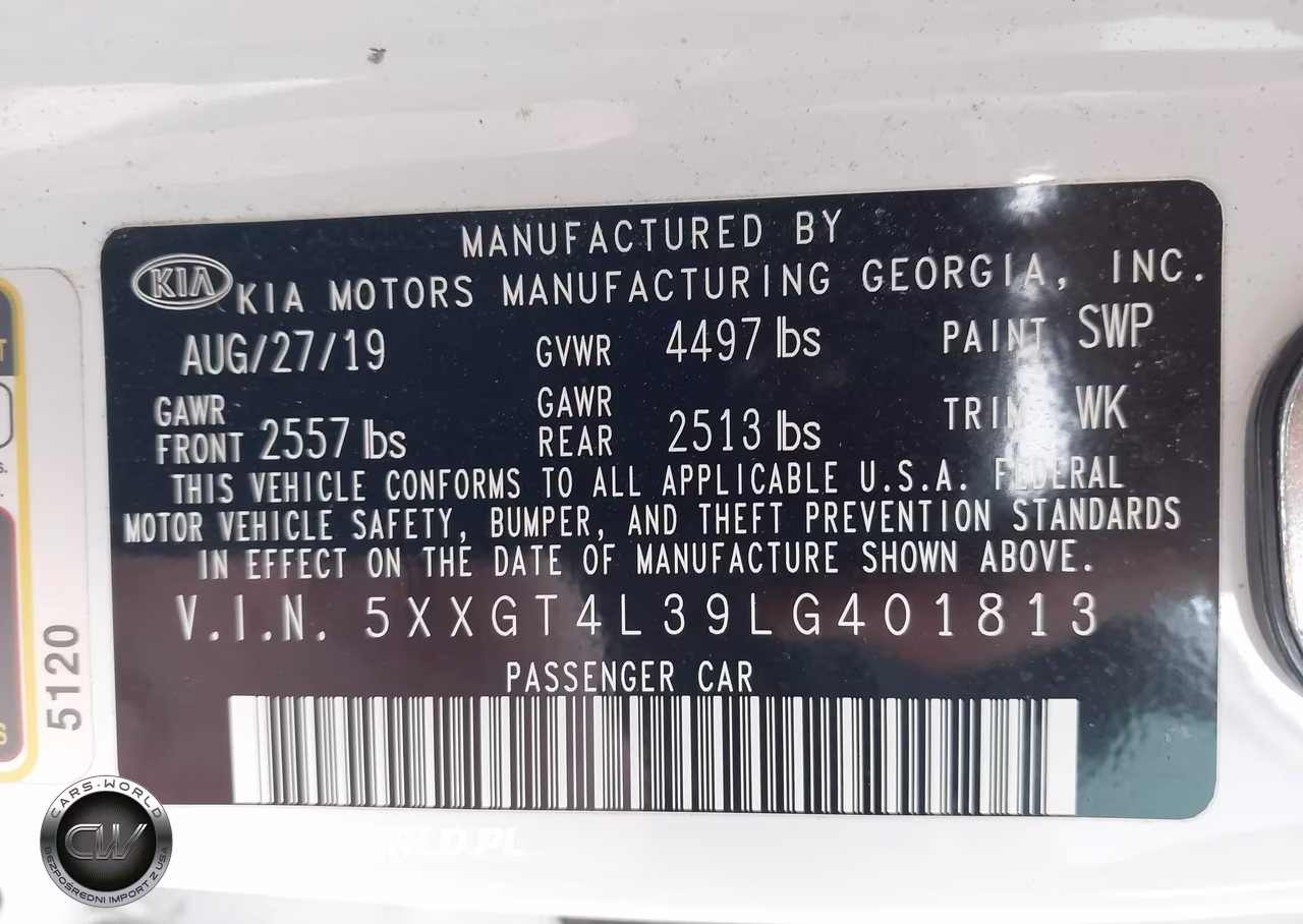 2020 Kia Optima Lx VIN:5XXGT4L39LG401813 - 9