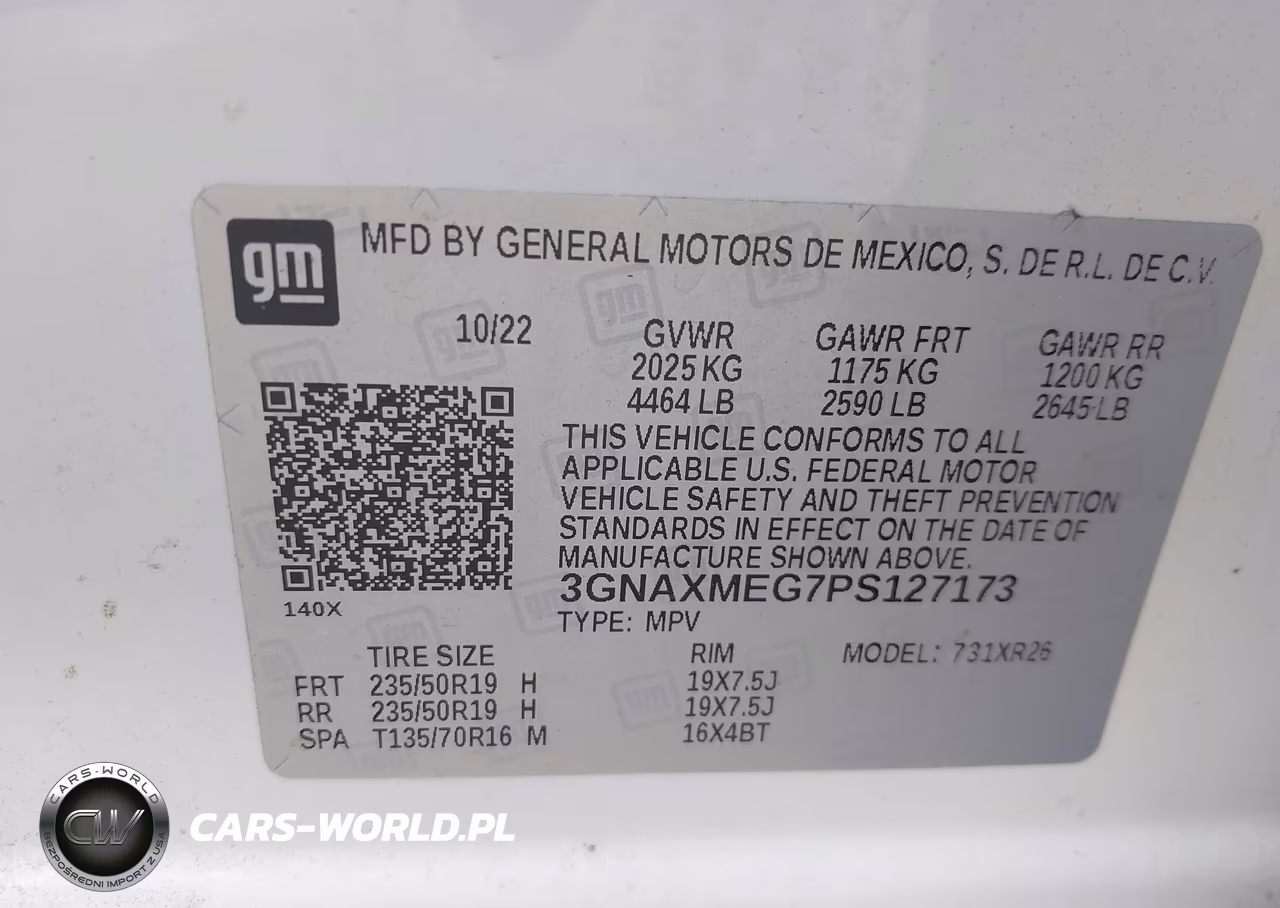 2023 Chevrolet Equinox Fwd Rs VIN:3GNAXMEG7PS127173 - 9