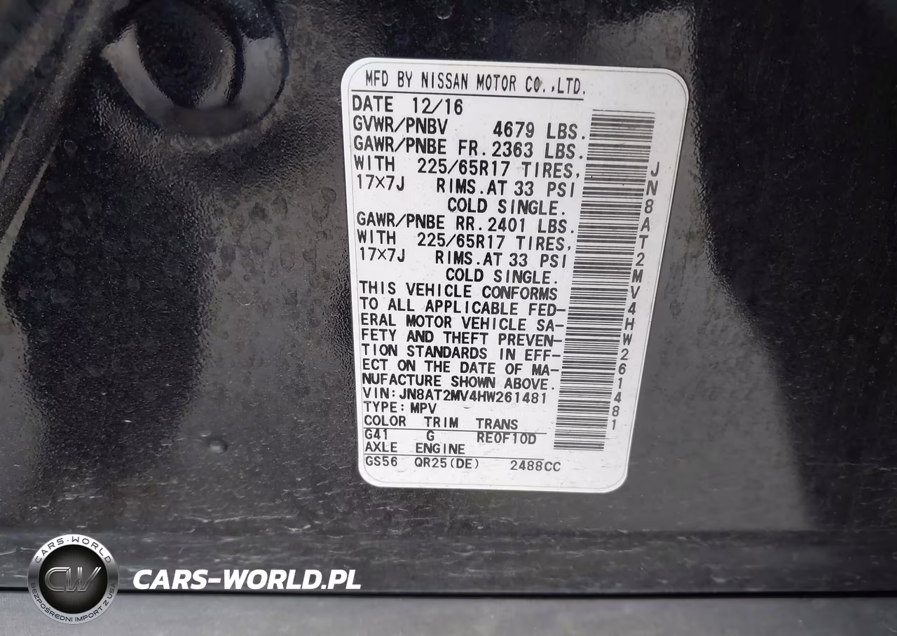 2017 Nissan Rogue S VIN:JN8AT2MV4HW261481 - 9