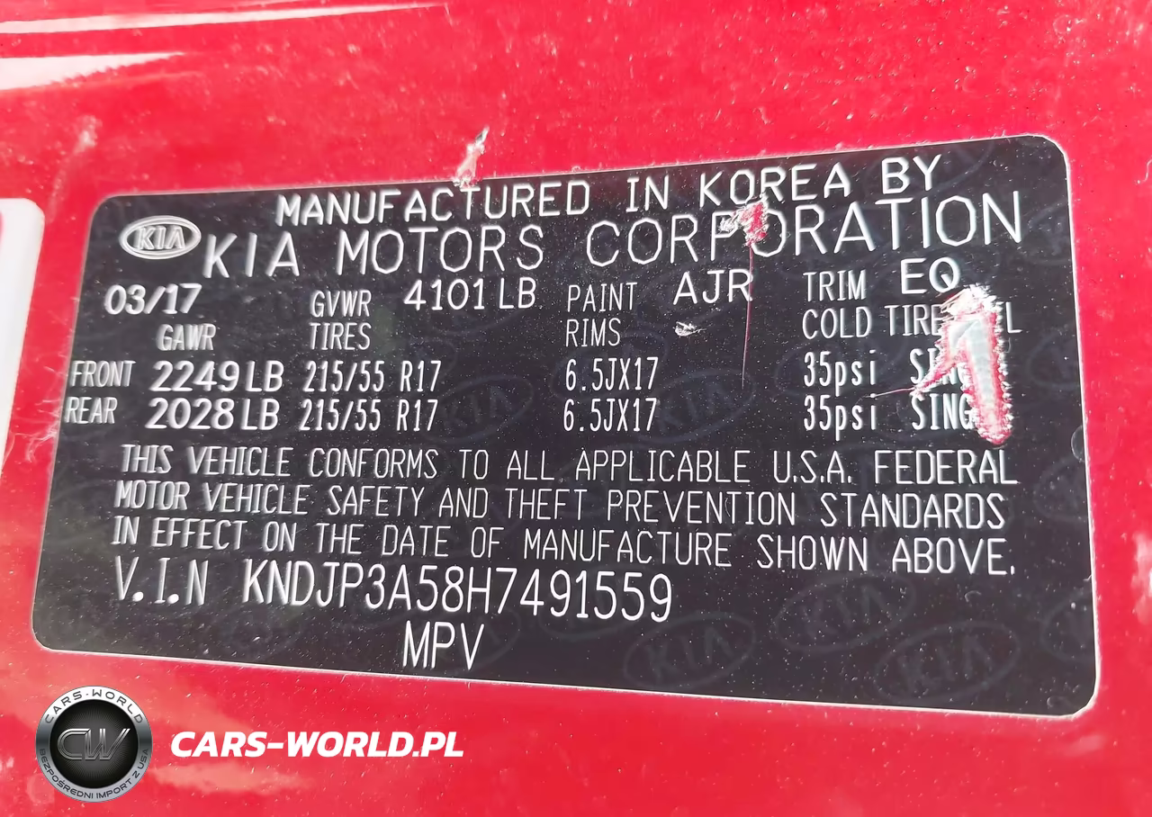 2017 Kia Soul + VIN:KNDJP3A58H7491559 - 9