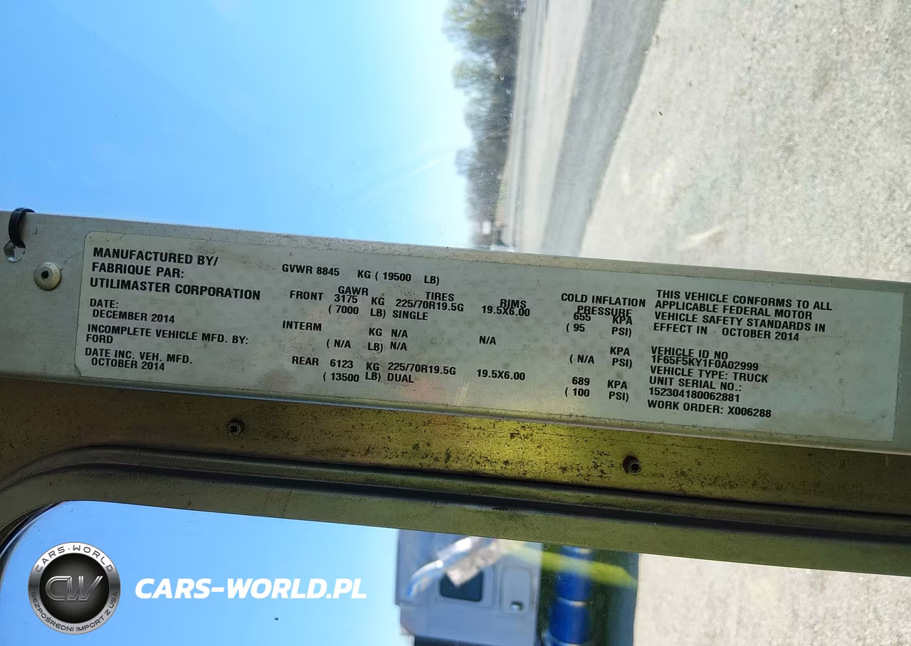 2015 Ford F-59 Commercial Stripped VIN:1F65F5KY1F0A02999 - 8