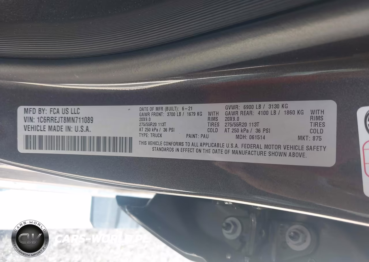 2021 Ram 1500 Laramie 4X2 5'7 Box VIN:1C6RREJT8MN711089 - 9