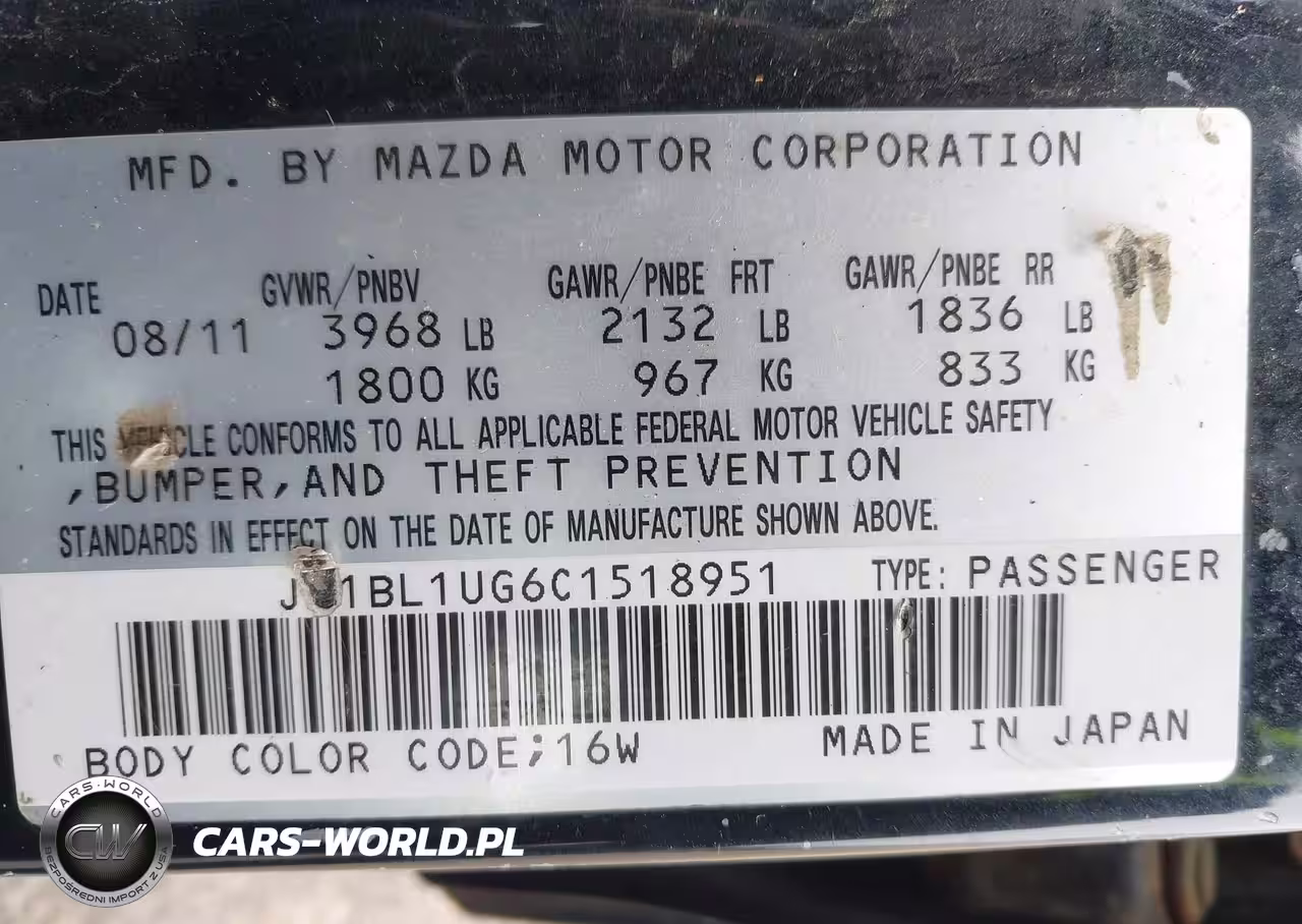 2012 Mazda Mazda3 I Sport VIN:JM1BL1UG6C1518951 - 9