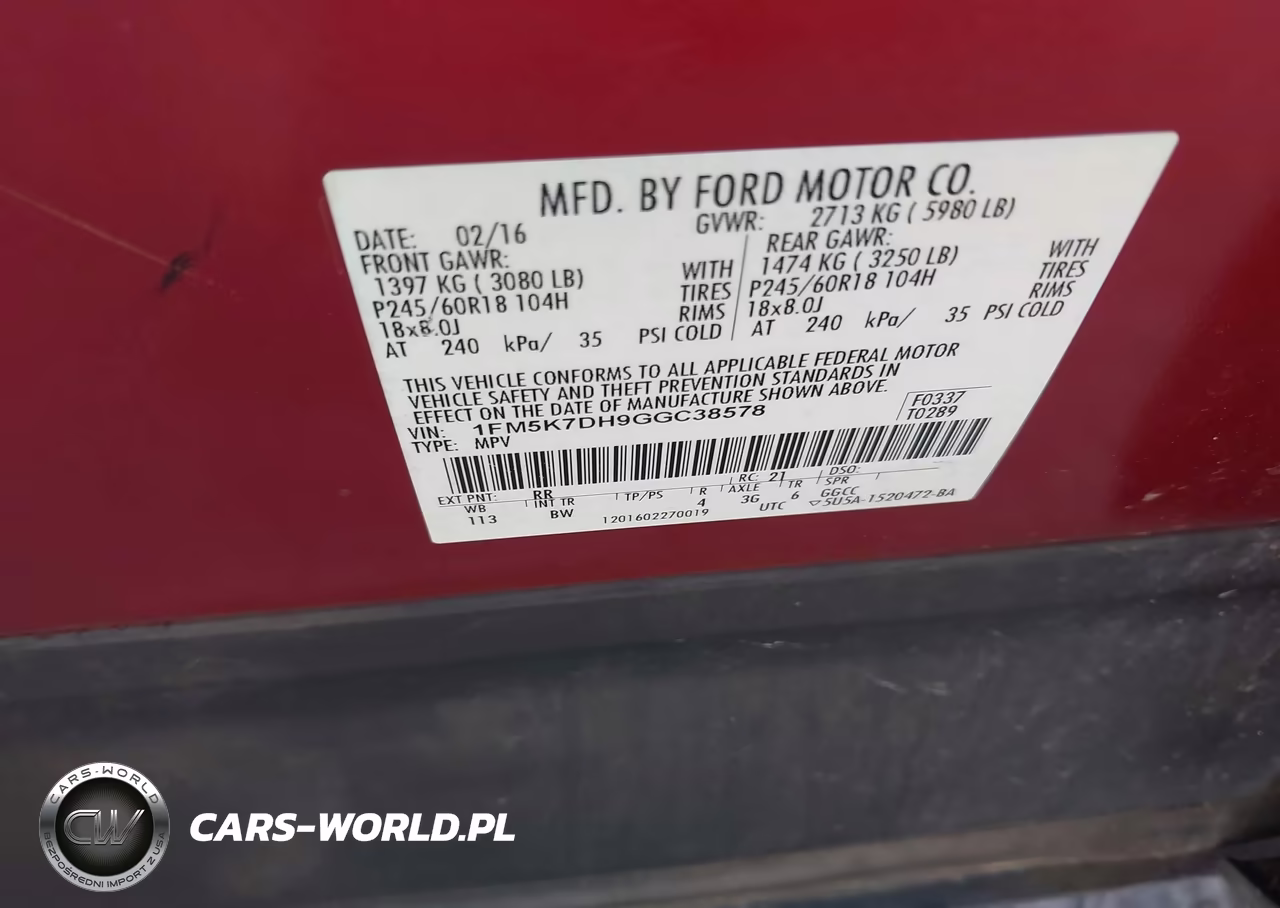 2016 Ford Explorer Xlt VIN:1FM5K7DH9GGC38578 - 9