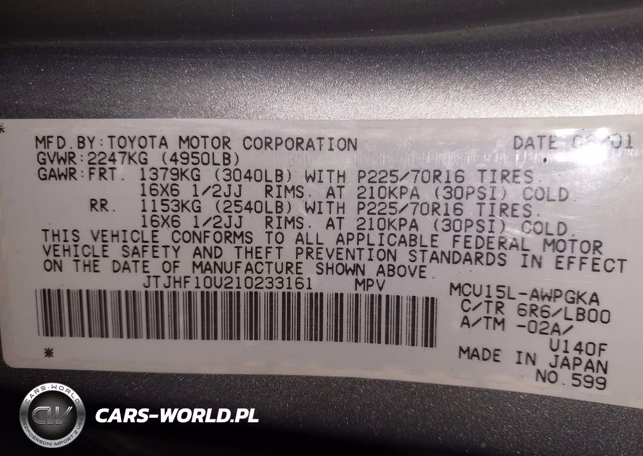 2001 Lexus Rx 300 VIN:JTJHF10U210233161 - 9