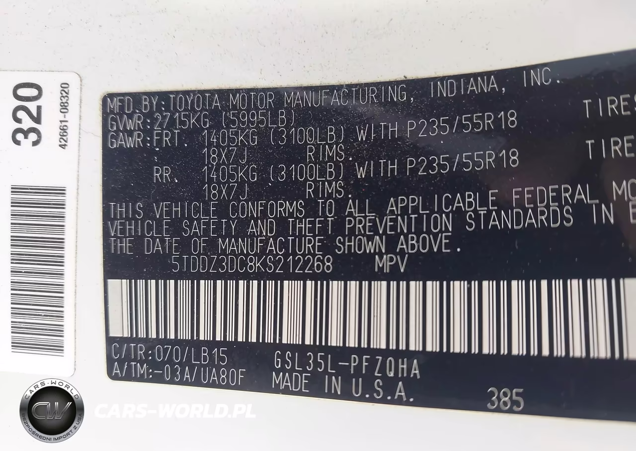 2019 Toyota Sienna Limited Premium 7 Passenger VIN:5TDDZ3DC8KS212268 - 9