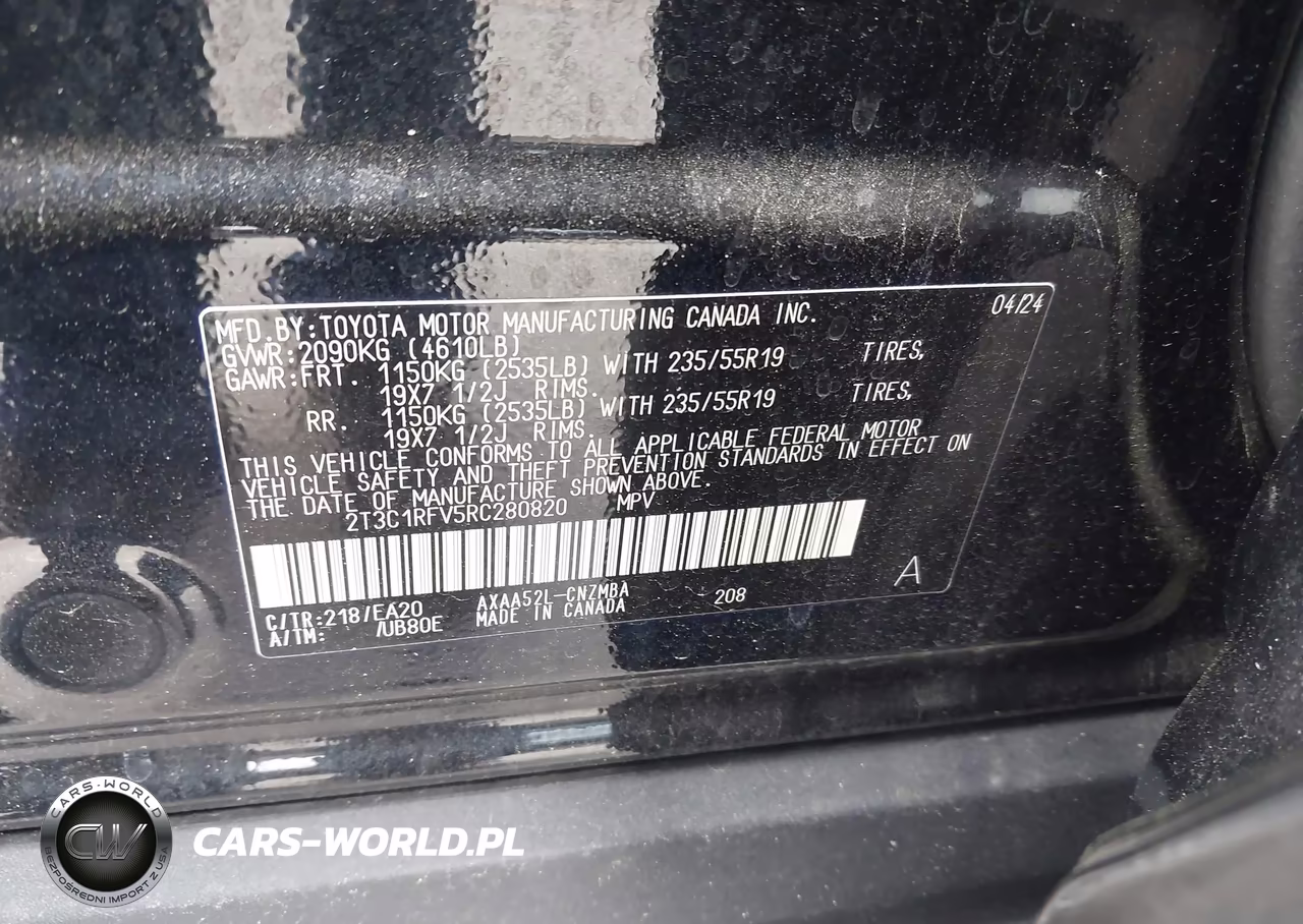 2024 Toyota Rav4 Xle Premium VIN:2T3C1RFV5RC280820 - 9