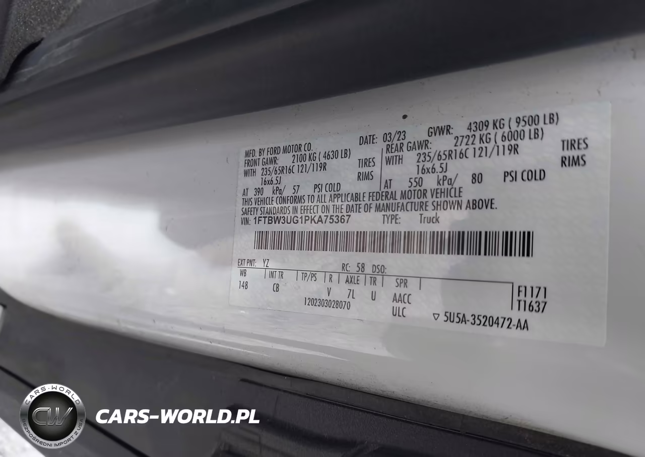 2023 Ford Transit-350 Cargo Van VIN:1FTBW3UG1PKA75367 - 9
