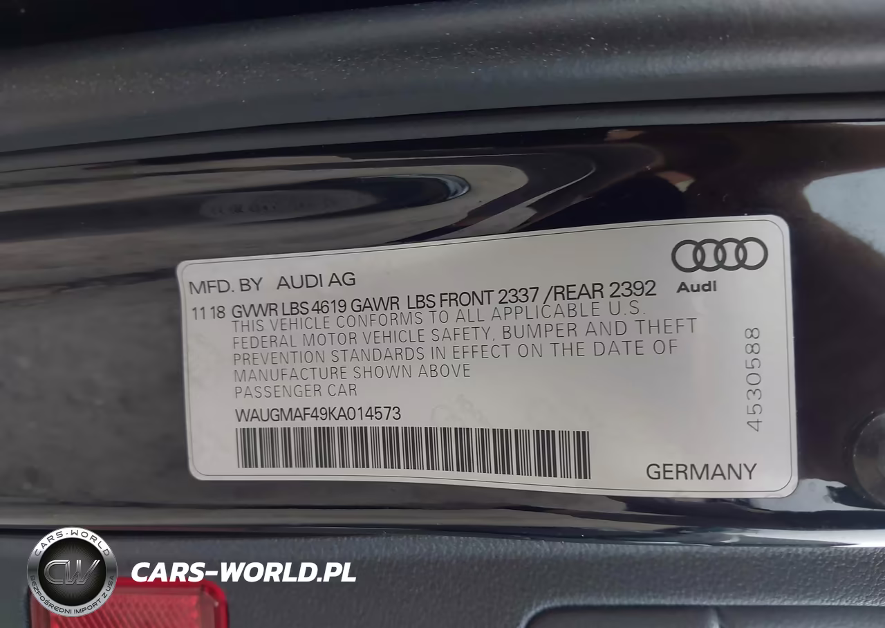 2019 Audi A4 40 Premium VIN:WAUGMAF49KA014573 - 9