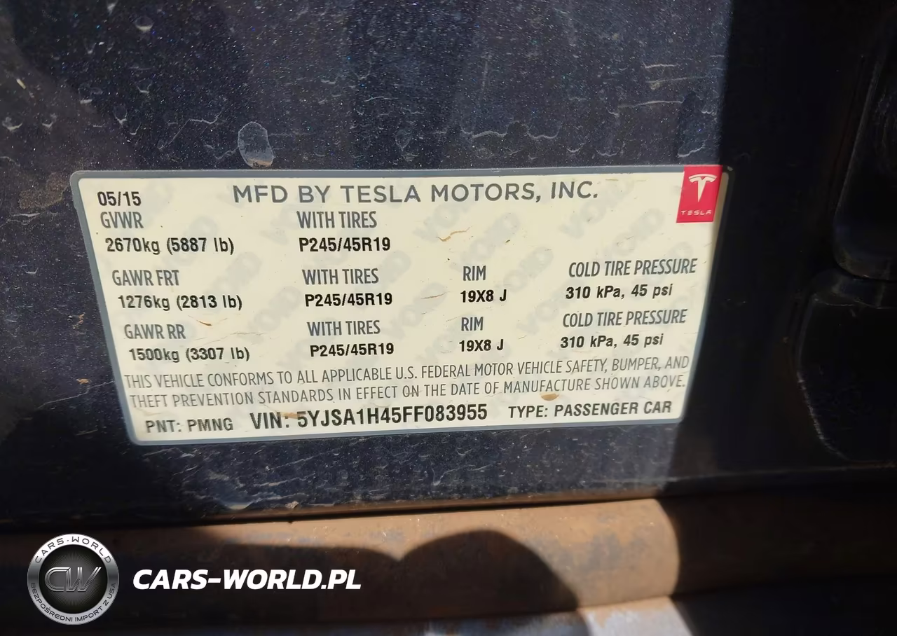 2015 Tesla Model S 85D-P85D VIN:5YJSA1H45FF083955 - 9