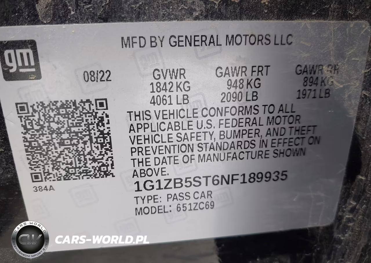 2022 Chevrolet Malibu Fwd Ls VIN:1G1ZB5ST6NF189935 - 9