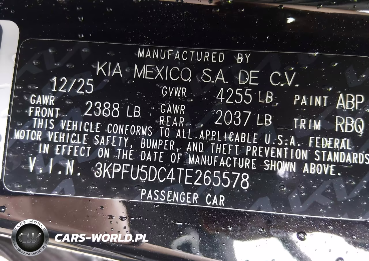 2026 Kia K4 Gt-Line Turbo VIN:3KPFU5DC4TE265578 - 9