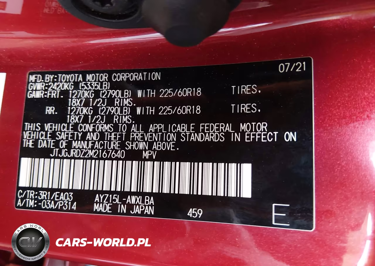 2021 Lexus Nx 300H VIN:JTJGJRDZ2M2167640 - 9