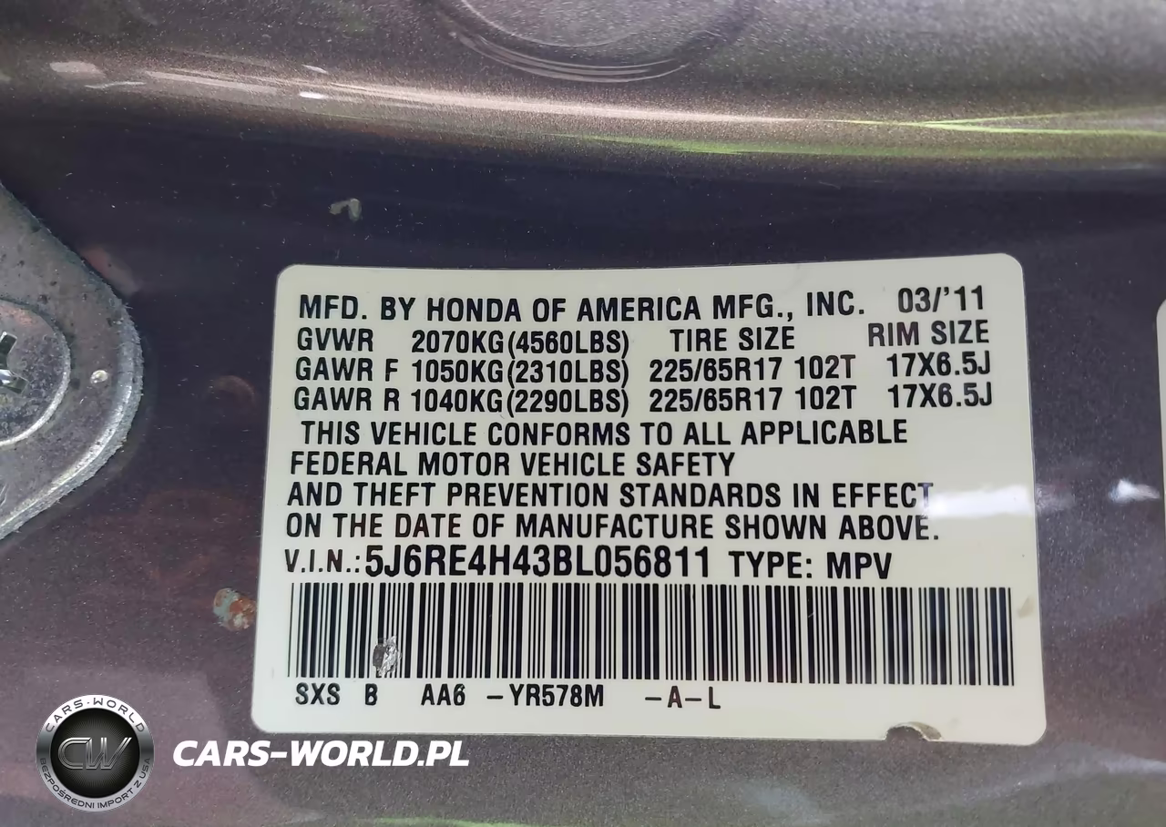 2011 Honda Cr-V Se VIN:5J6RE4H43BL056811 - 9