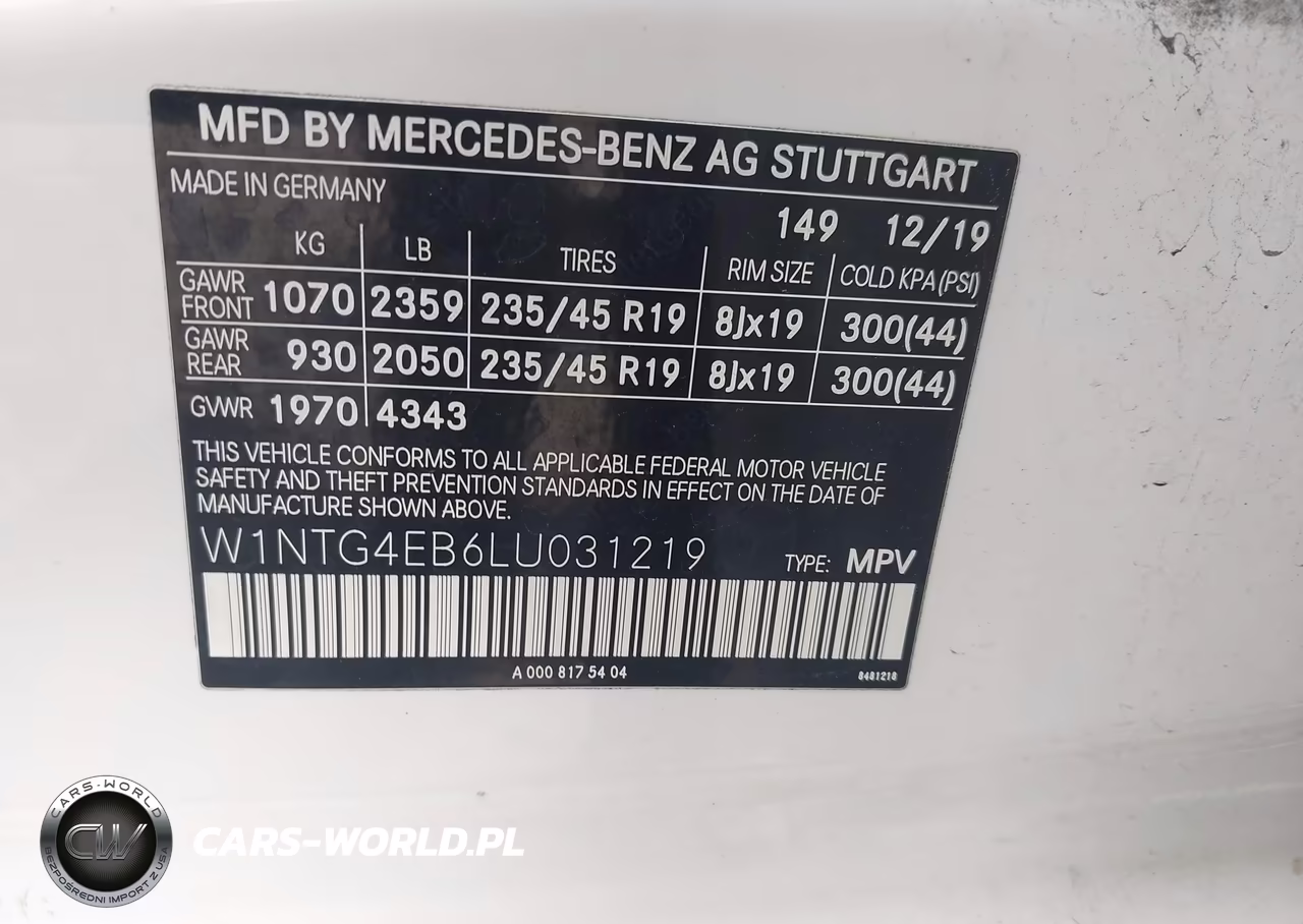 2020 Mercedes-Benz Gla 250 VIN:W1NTG4EB6LU031219 - 9