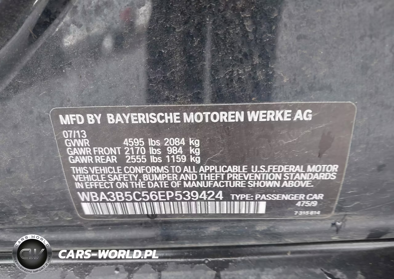 2014 BMW 328I xDrive VIN:WBA3B5C56EP539424 - 9