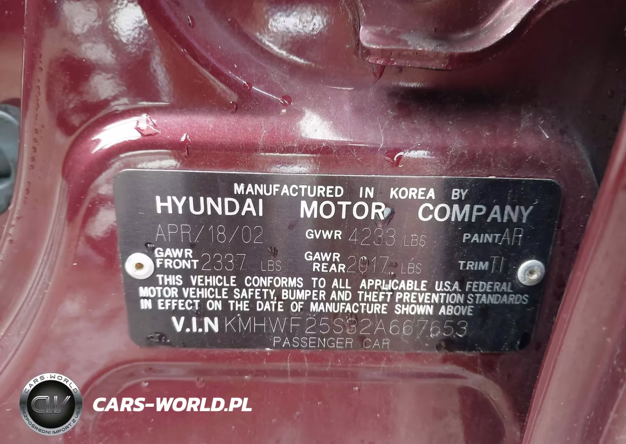 2002 Hyundai Sonata VIN:KMHWF25S32A667653 - 9