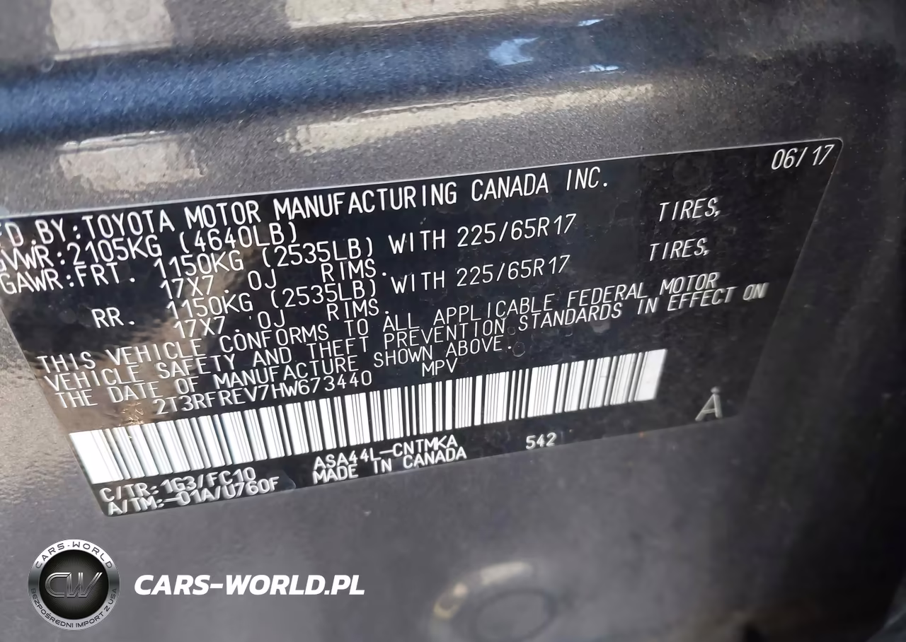 2017 Toyota Rav4 Xle VIN:2T3RFREV7HW673440 - 9