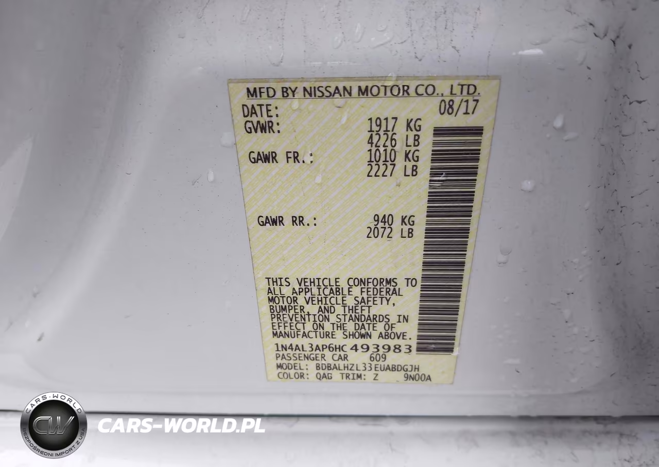 2017 Nissan Altima 2.5 Sr VIN:1N4AL3AP6HC493983 - 9