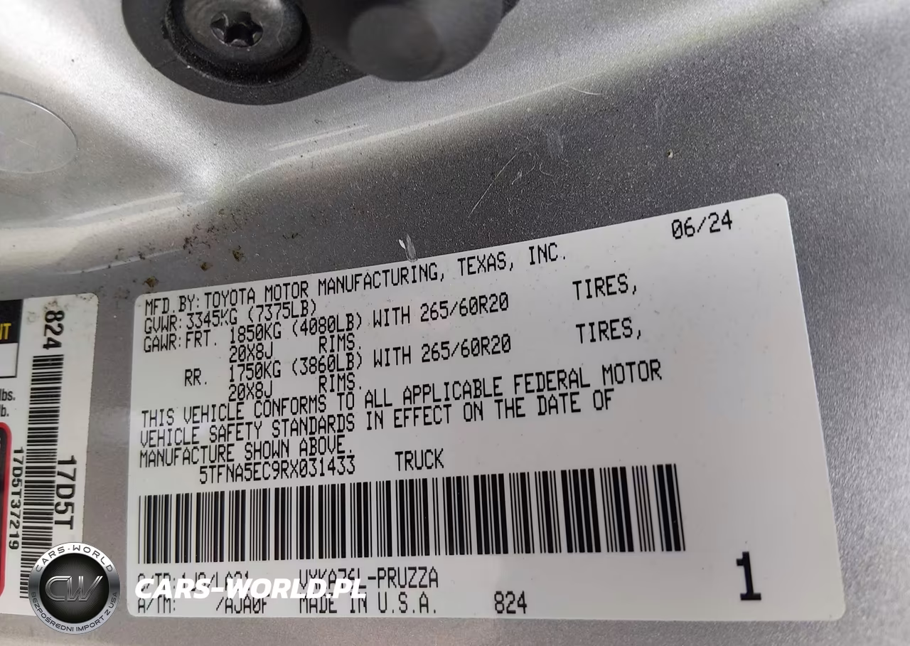 2024 Toyota Tundra Platinum VIN:5TFNA5EC9RX031433 - 9