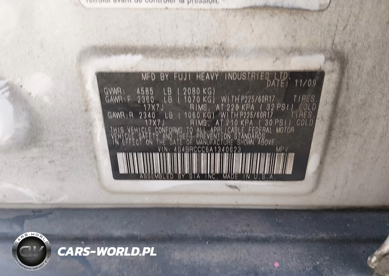 2010 Subaru Outback 2.5I Premium VIN:4S4BRCCC6A1340623 - 9