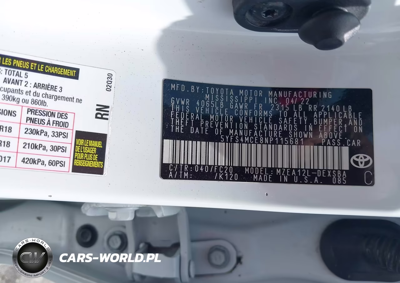 2022 Toyota Corolla Se VIN:5YFS4MCE8NP115681 - 9