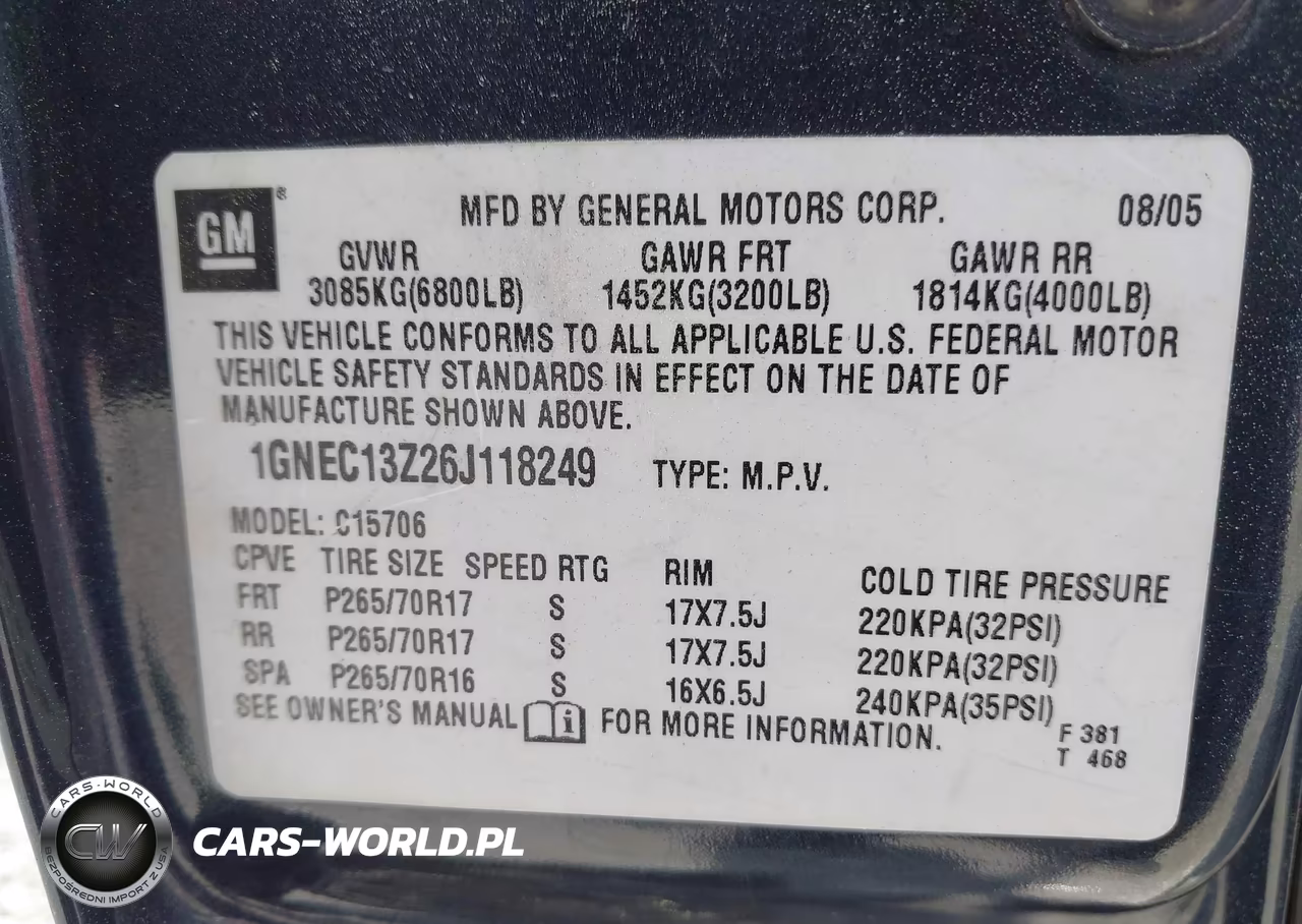 2006 Chevrolet Tahoe Lt VIN:1GNEC13Z26J118249 - 9