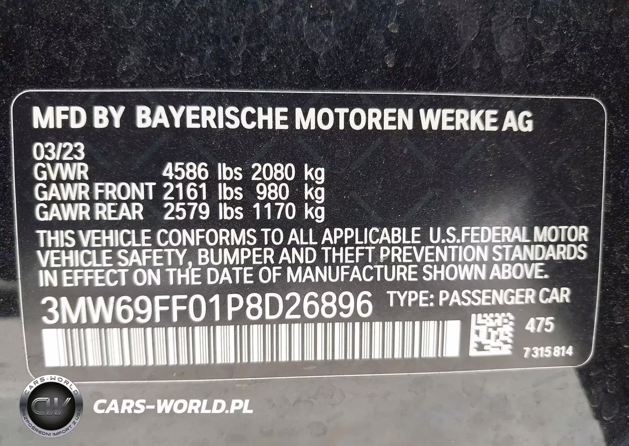 2023 BMW 330I VIN:3MW69FF01P8D26896 - 9