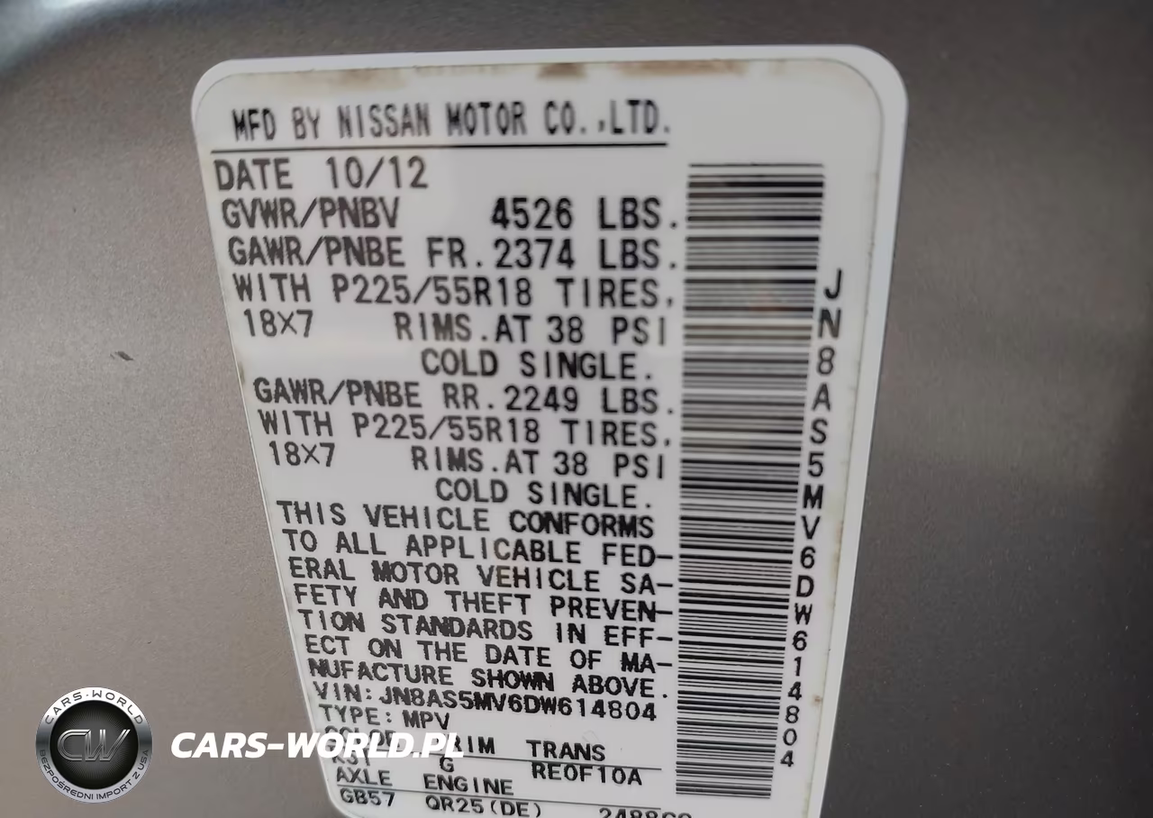 2013 Nissan Rogue Sv W-Sl Pkg VIN:JN8AS5MV6DW614804 - 9