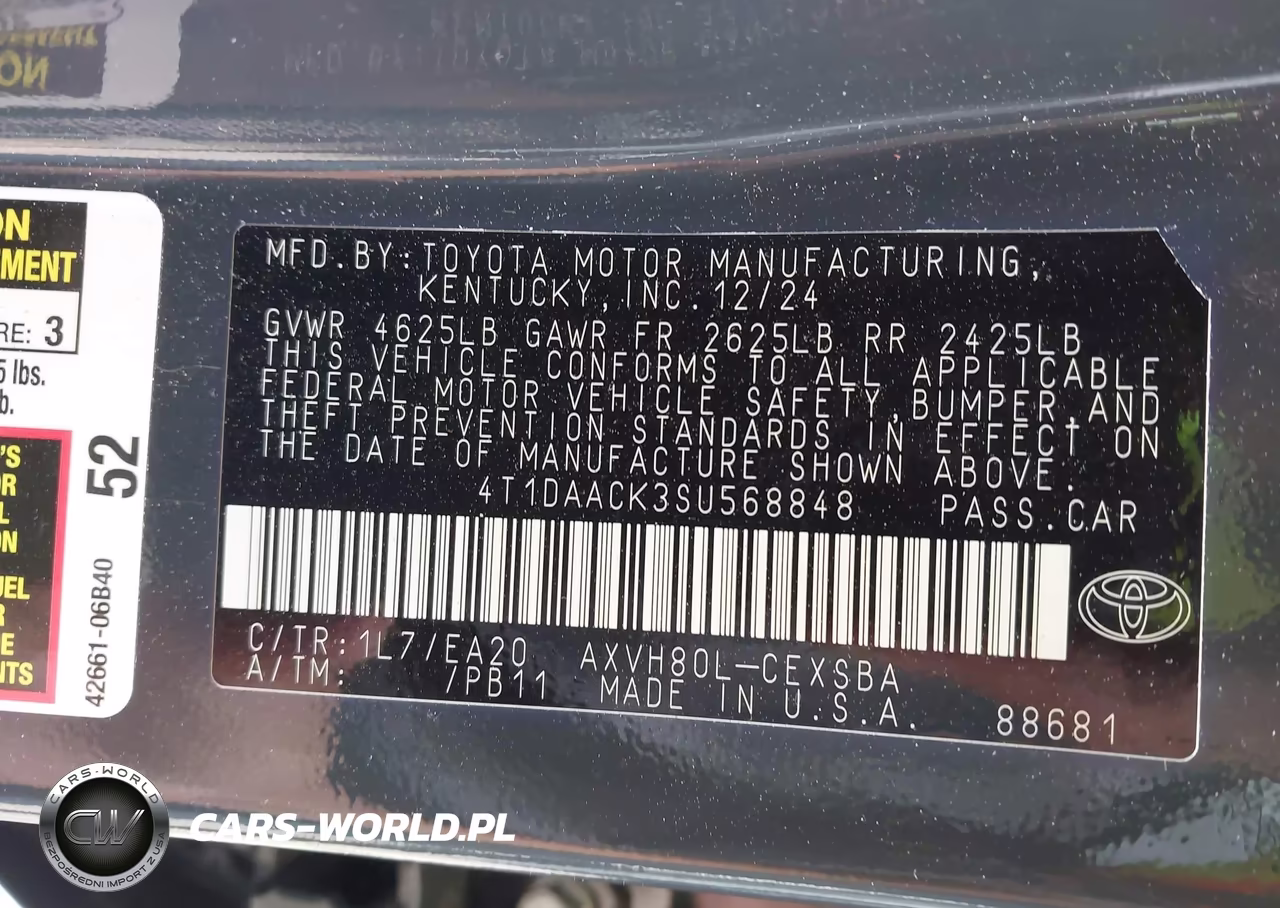 2025 Toyota Camry Se VIN:4T1DAACK3SU568848 - 9