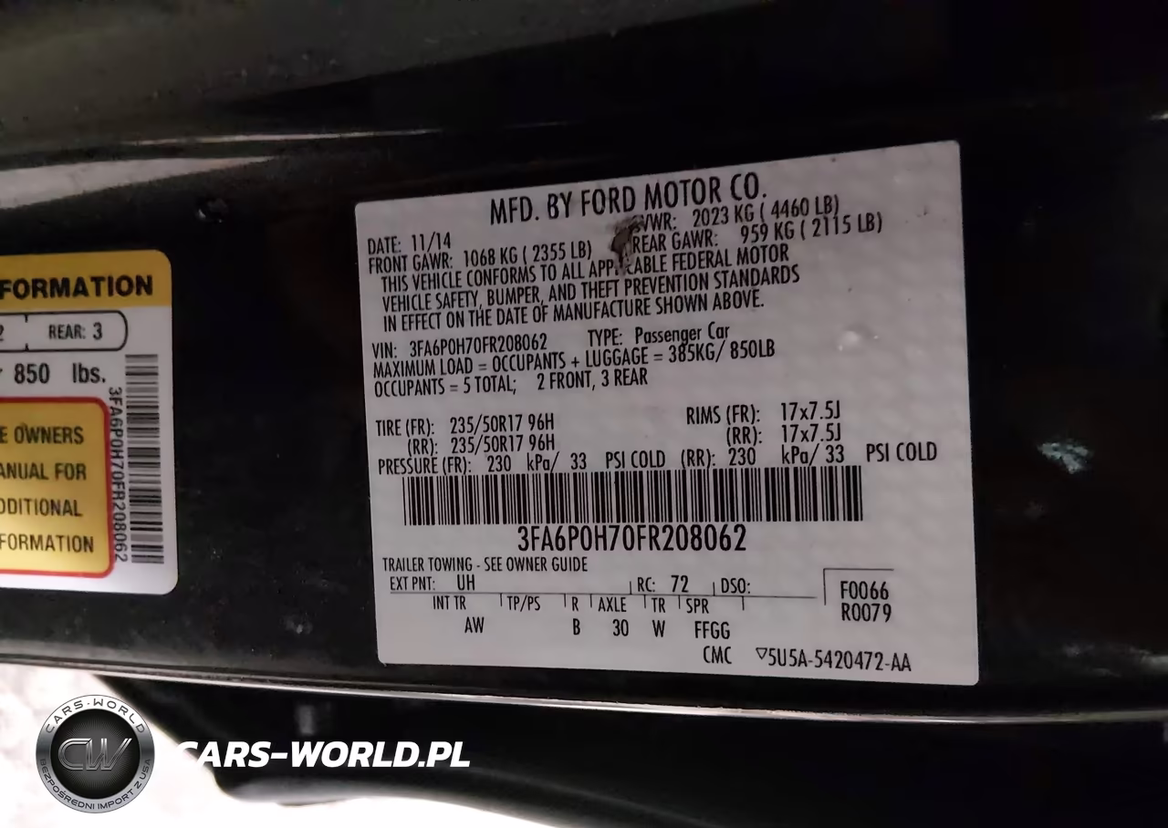 2015 Ford Fusion Se VIN:3FA6P0H70FR208062 - 8